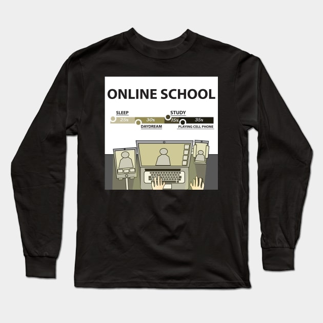 Online School Long Sleeve T-Shirt by Jely678